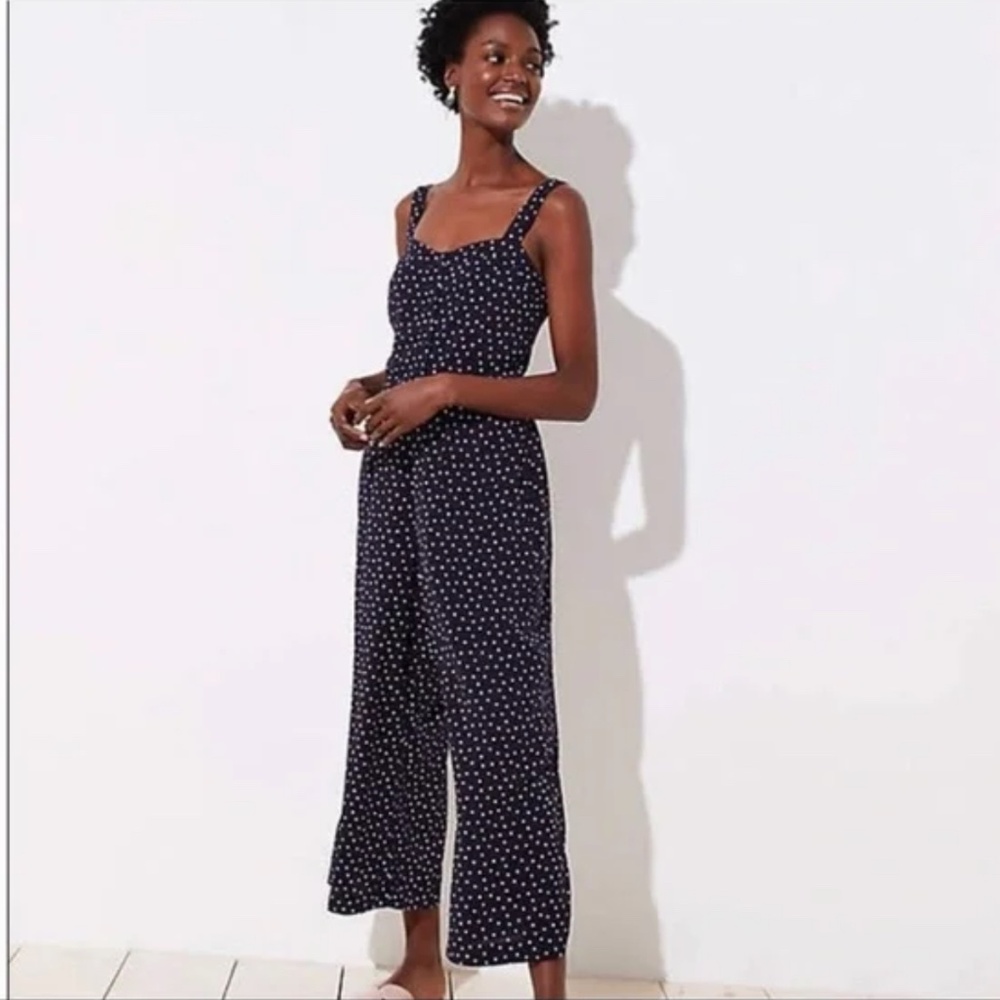 Loft polka dot jumpsuit